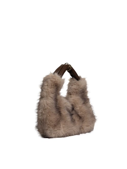 Borsa Hobo in faux fur Buttercream BLUGIRL | PF5007 T030010110